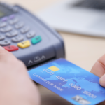 Person using a chip card/EMV card