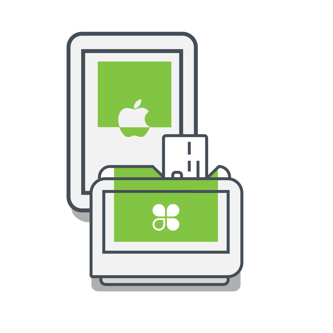 Clover Mini with tablet at the counter